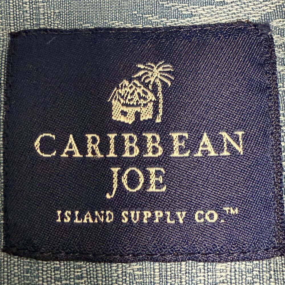 EUC Men's CARIBBEAN JOE Washable Silk Blue Dress Shirt | Size XL‎ - Picture 5 of 8